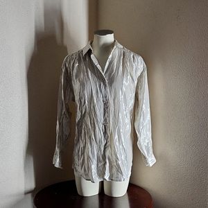 Sk company petite silver shirt